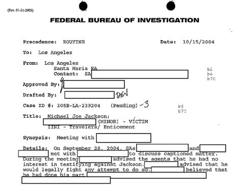 FBI files about Jordan Chandler part 2