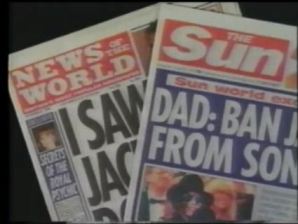 The News of the World is fortunately dead, while the Sun is still slaughtering people with lies. Sun People is the paper where the recent lies about Jackson were published. The documentary says that both belonged to Rupert Murdoch